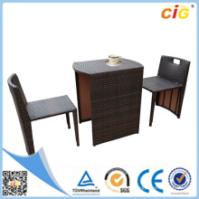 Outdoor Brown and Black 3 Pieces Garden Furniture